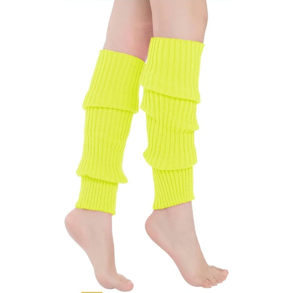 Leg Warmers In Neon Yellow